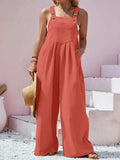 Plus Size Square Neck Wide Leg Overalls - Trendsi - Flyclothing LLC