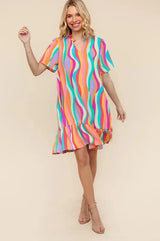 Haptics Tiered Woven Ruffle Hem Dress - Trendsi - Flyclothing LLC