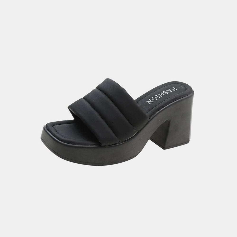 Open Toe Block Heel Sandals - Trendsi - Flyclothing LLC