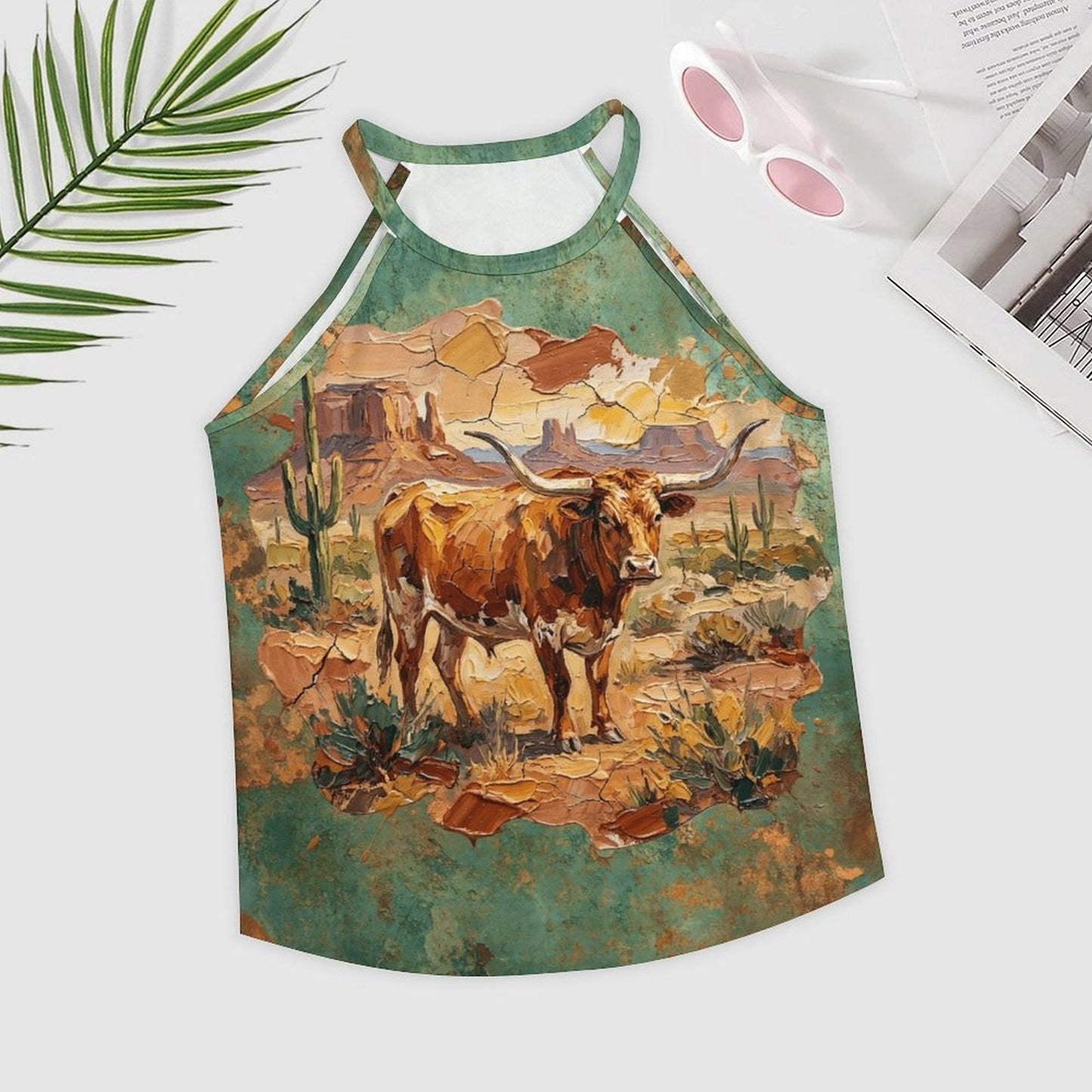 Baha Ranch Desert Longhorn Tank Top