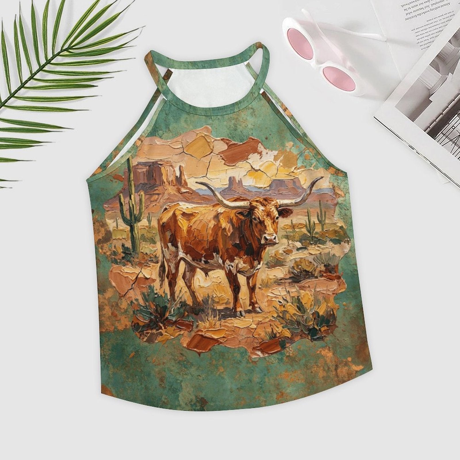 Baha Ranch Desert Longhorn Tank Top