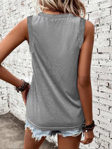 V-Neck Tank - Trendsi - Flyclothing LLC