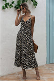Daisy Print Surplice Midi Cami Dress - Trendsi