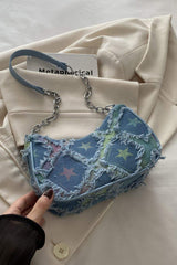 Fringe Star Print Shoulder Bag - Trendsi - Flyclothing LLC