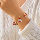 Christmas 18K Gold-Plated Charm Bracelet - Trendsi - Flyclothing LLC