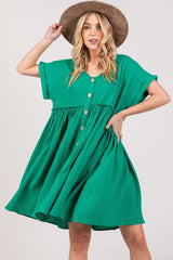SAGE + FIG Full Size Button Up Short Sleeve Dress - Trendsi