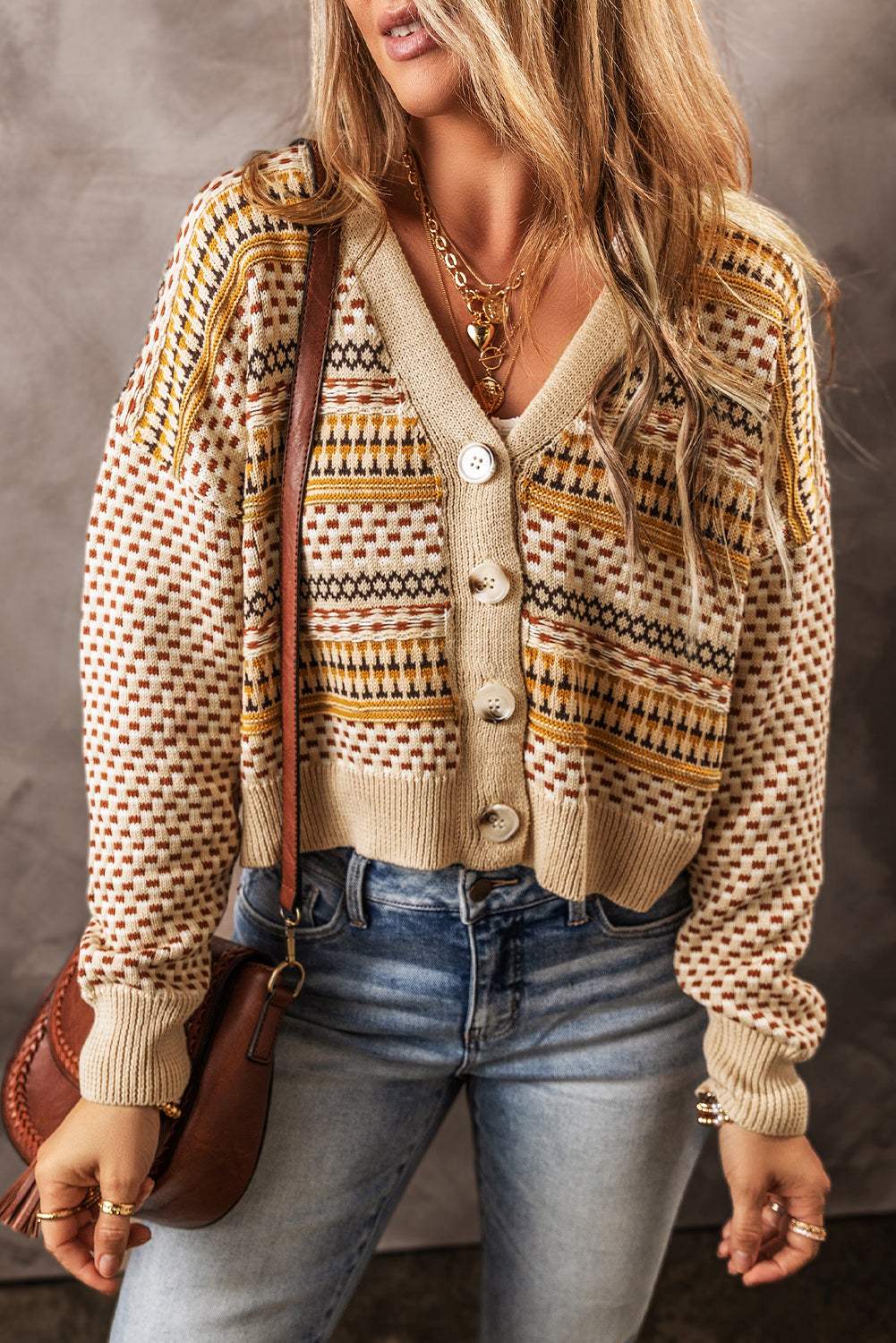 Button Down Long Sleeve Cardigan - Trendsi - Flyclothing LLC