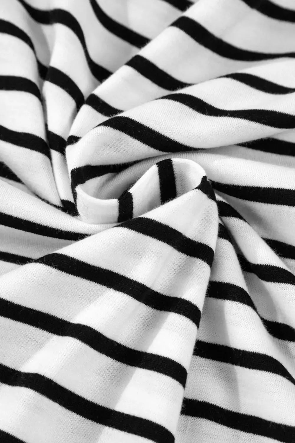 Stripe Half Sleeve Scoop Neck Top - Trendsi - Flyclothing LLC
