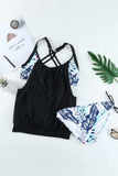 Full Size Crisscross Scoop Neck Tankini Set - Trendsi - Flyclothing LLC