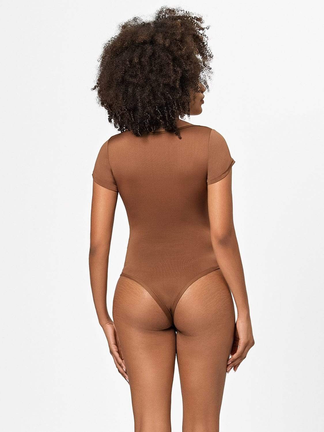 Full Size Square Neck Short Sleeve Bodysuit - Trendsi - Flyclothing LLC