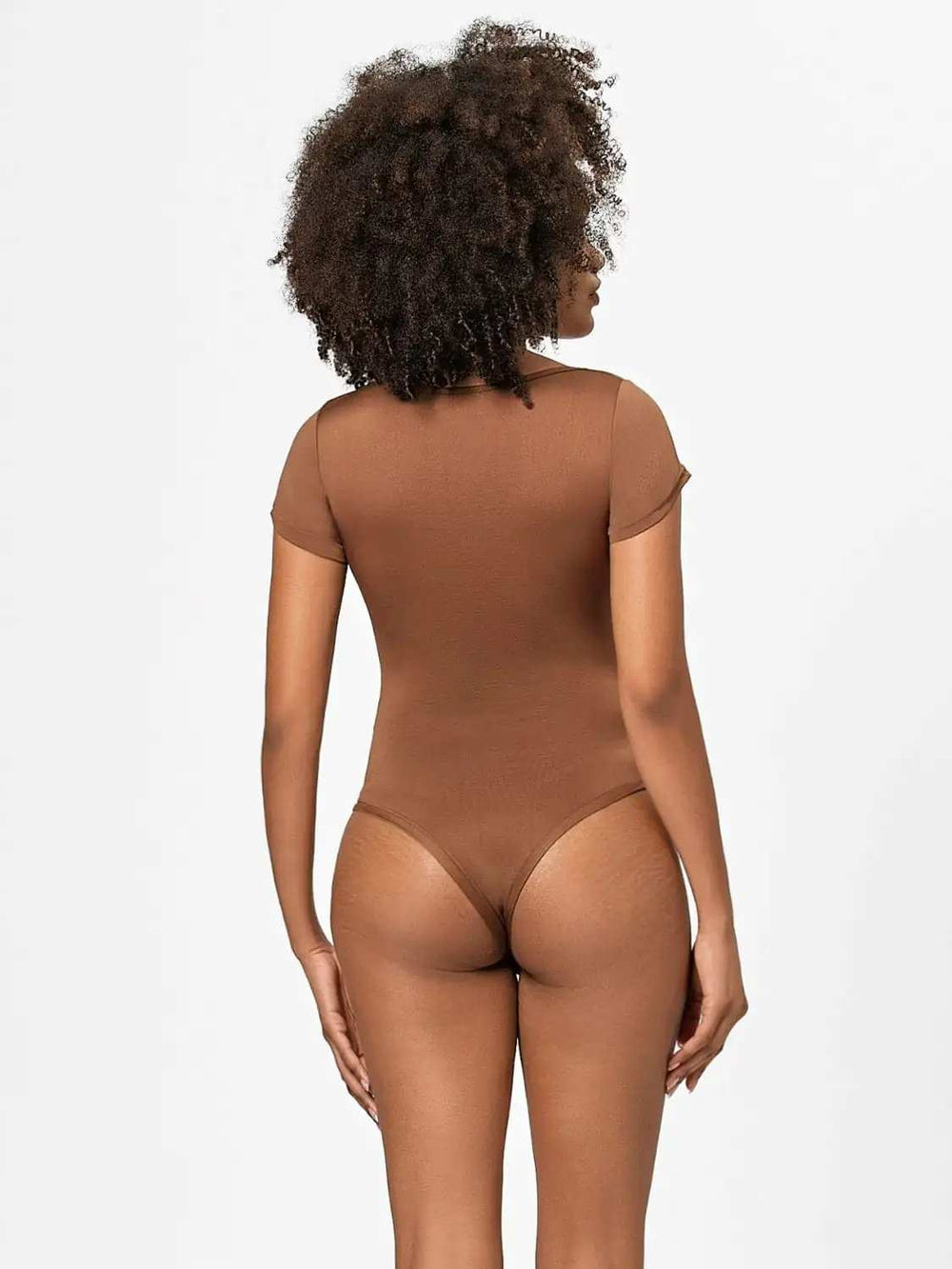 Full Size Square Neck Short Sleeve Bodysuit - Trendsi - Flyclothing LLC