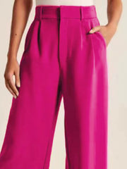 High Waist Wide Leg Pants - Trendsi