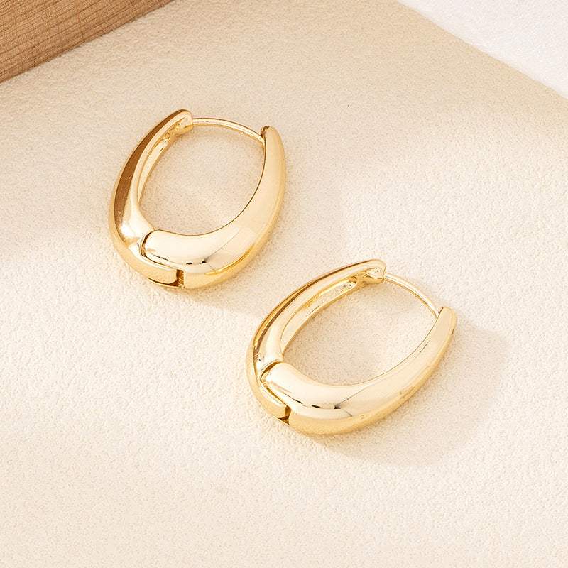 Minimalist Versatile Square Earrings, Fashion Commuter Ear Jewelry, Teardrop Hoop Earrings, Women Huggie Earrings, Vintage Costume Jewelry Wholesale - My Store - Flyclothing LLC