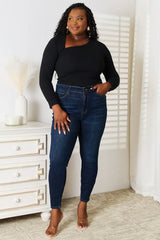 Basic Bae Asymmetrical Neck Long Sleeve Top - ShopBasicbae - Flyclothing LLC