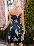 Full Size Smocked Printed Tube Mini Dress - Trendsi