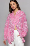 POL Button Down Long Sleeve Paisley Print Shirt - Trendsi