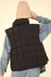 VERY J Zip Up Puffer Padded Warm Vest - Trendsi