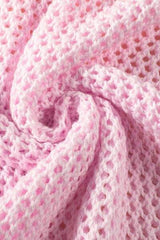 Openwork Round Neck Floral Knit Cover Up - Trendsi - Flyclothing LLC