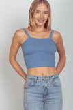 VERY J Cable Knit Seamless Cropped Cami - Trendsi
