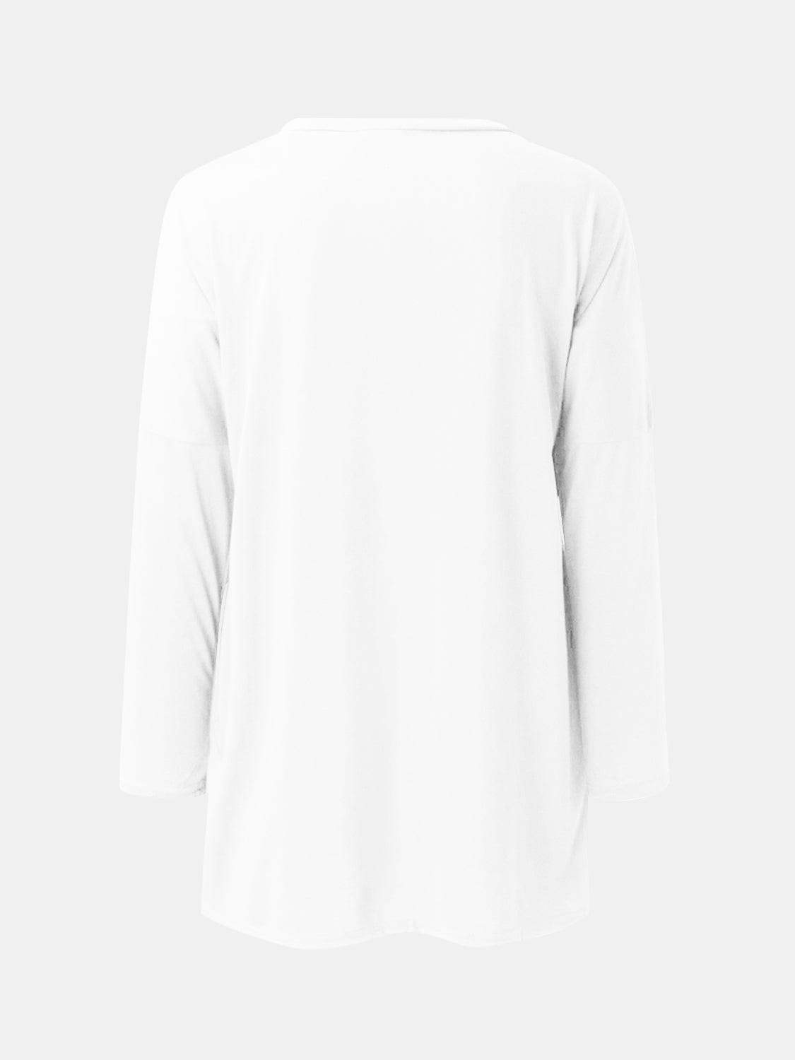 Full Size Round Neck Long Sleeve T-Shirt - Trendsi - Flyclothing LLC