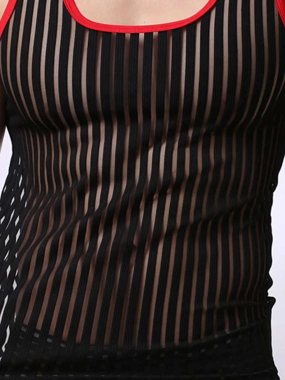 Men's Striped Round Neck Tank - Trendsi - Flyclothing LLC