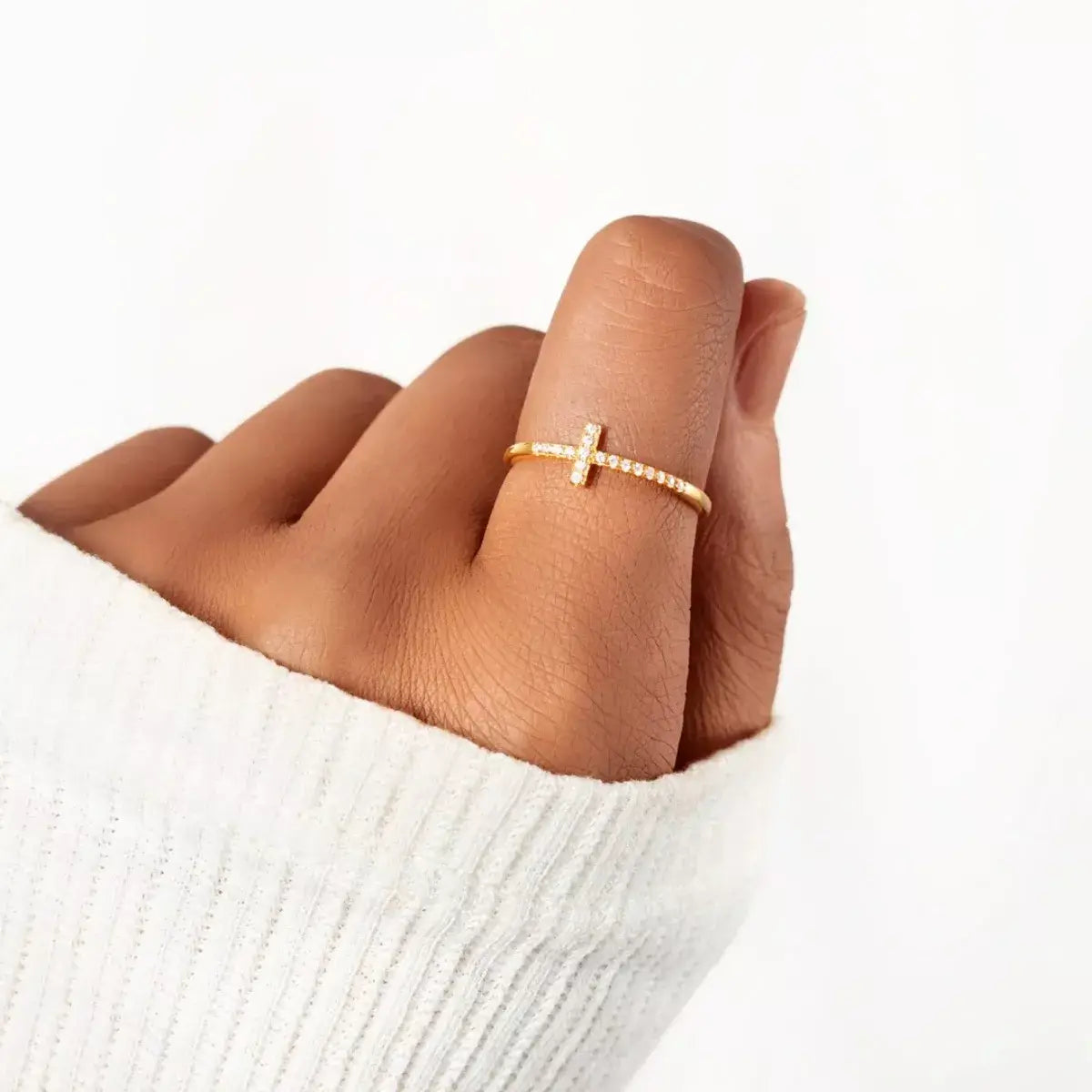 925 Sterling Silver Cross Ring - Trendsi - Flyclothing LLC