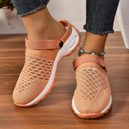 Breathable Mesh Round Toe Sneakers - Trendsi - Flyclothing LLC