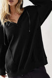 Exposed Seam Drawstring Long Sleeve Hoodie - Trendsi - Flyclothing LLC