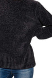 Zenana Round Neck Balloon Sleeve Chenille Sweater - Trendsi