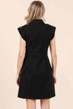 Mittoshop Cargo Pocket Half Button Mini Dress - Trendsi - Flyclothing LLC