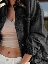 Pocketed Button Up Denim Jacket - Trendsi - Flyclothing LLC