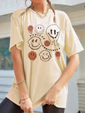 Graphic Round Neck Half Sleeve T-Shirt - Trendsi - Flyclothing LLC