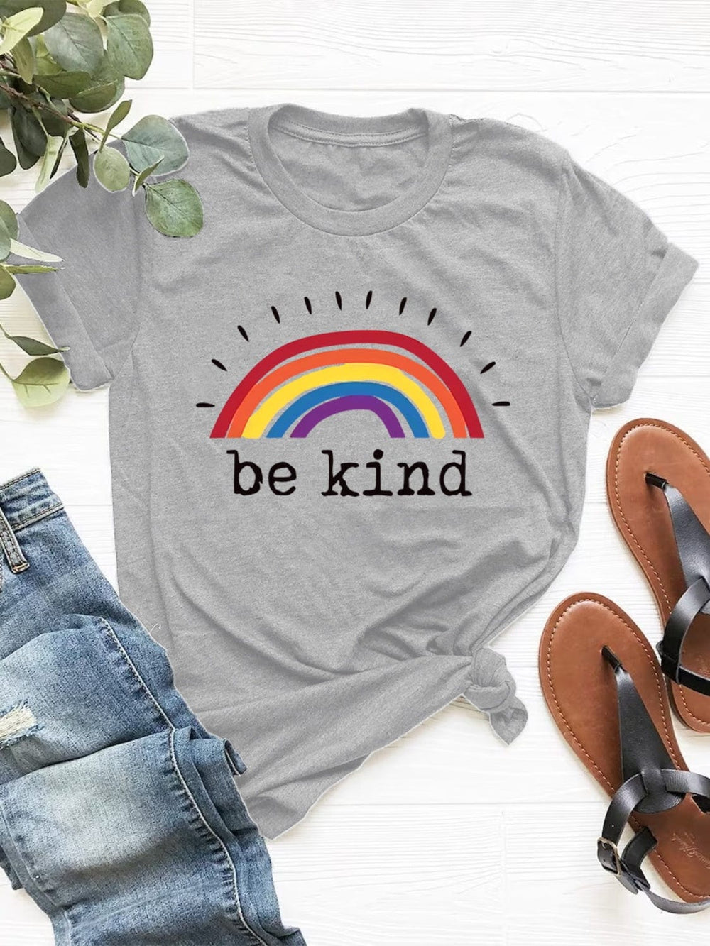 Graphic Round Neck Short Sleeve T-Shirt - Trendsi