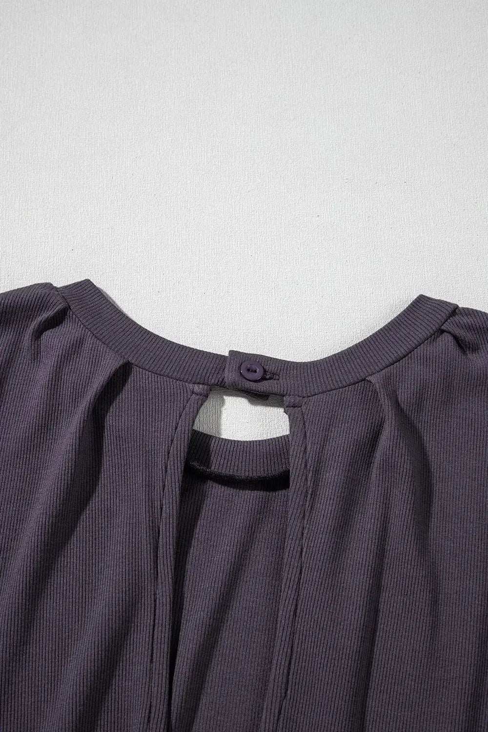 Knit Open Back Cap Sleeve Drawstring Romper - Trendsi - Flyclothing LLC