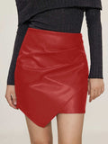 Ruched Mini Skirt with Zipper - Trendsi - Flyclothing LLC