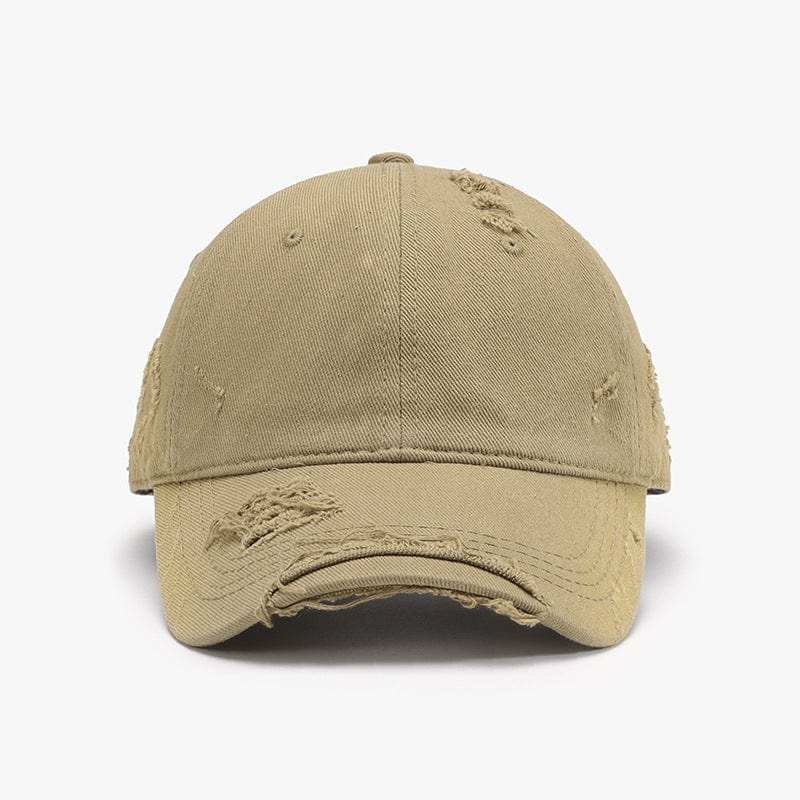 Distressed Adjustable Cotton Hat - Trendsi - Flyclothing LLC
