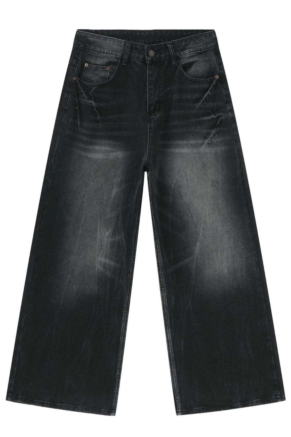 Wide Leg Men's Jeans with Pockets - Trendsi - Flyclothing LLC