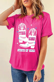 Graphic Round Neck Short Sleeve T-Shirt - Trendsi - Flyclothing LLC