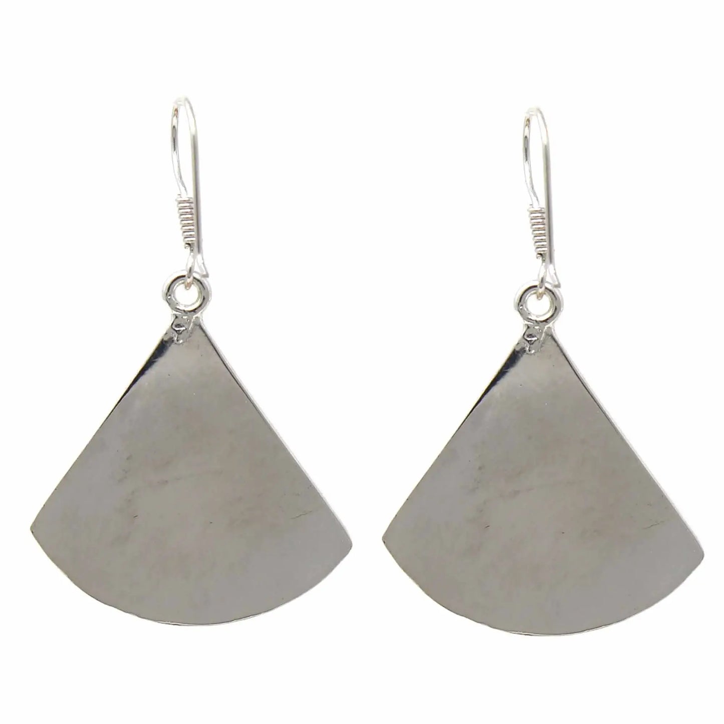 Pink Clam Shell Fan Drop Earrings - Artisana - Flyclothing LLC