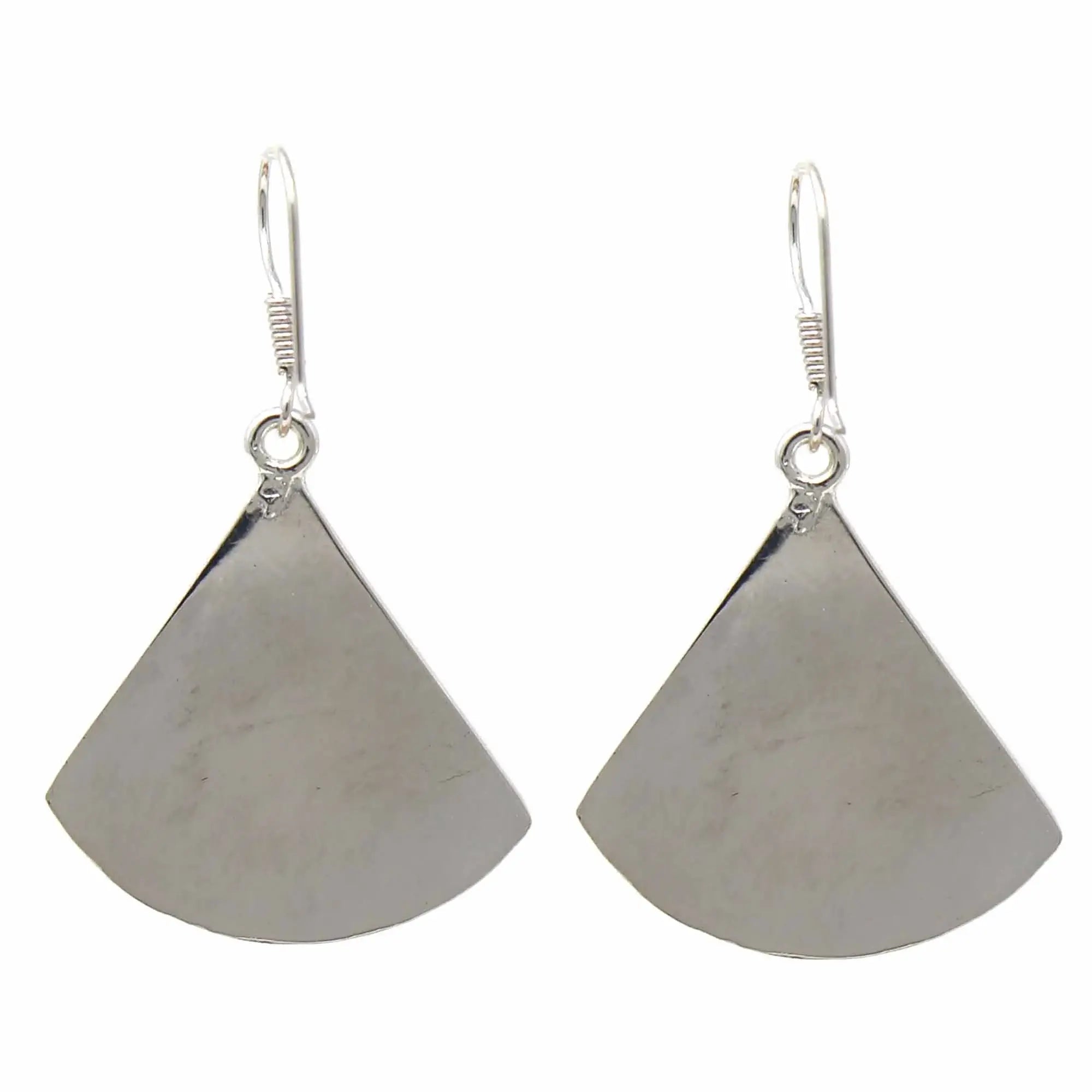 Pink Clam Shell Fan Drop Earrings - Artisana - Flyclothing LLC