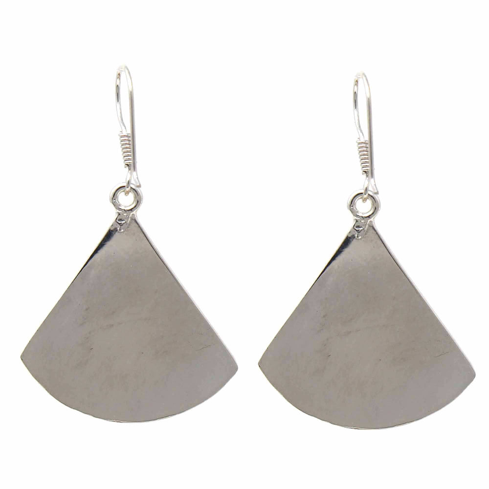 Pink Clam Shell Fan Drop Earrings - Artisana - Flyclothing LLC