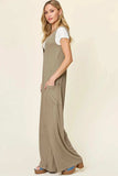 Double Take Full Size Sleeveless Wide Leg Jumpsuit with Pockets - Trendsi - Flyclothing LLC