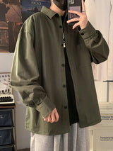 Men's Full Size Button Up Long Sleeve Shirt Plus Size - Trendsi - Flyclothing LLC