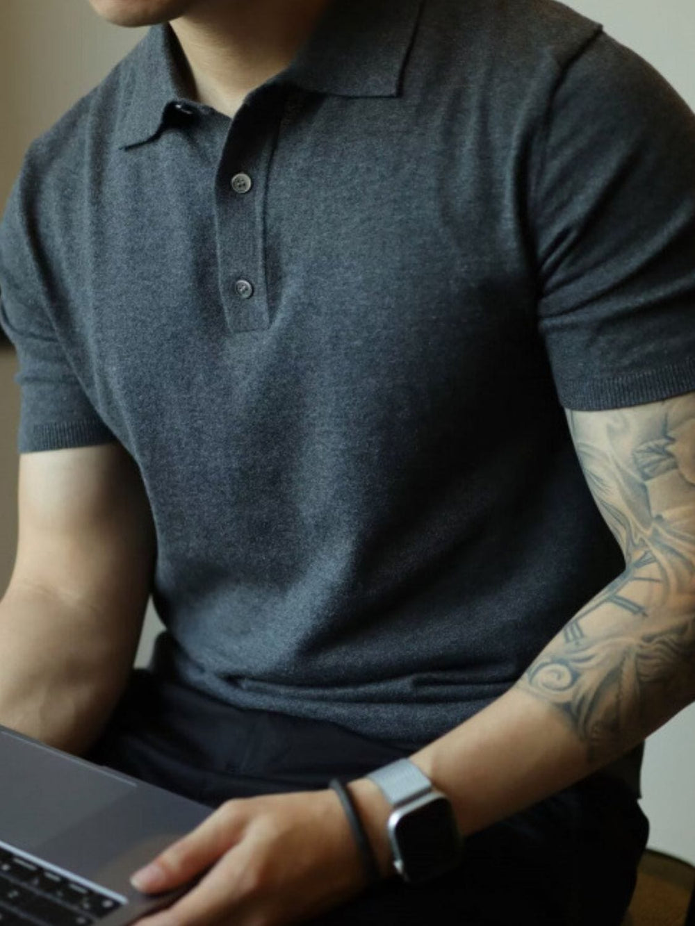 Men's Plus Size Button Detail Short Sleeve Polo - Trendsi