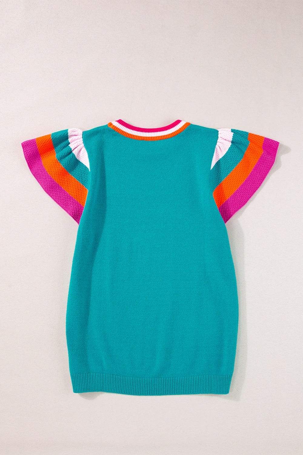 Color Block Round Neck Knit Top - Trendsi - Flyclothing LLC