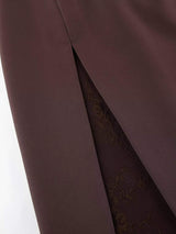 Elegant Lace-Trimmed Slit A-Line Skirt - Trendsi - Flyclothing LLC