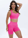 Scoop Neck Wide Strap Top and Shorts Active Set - Trendsi - Flyclothing LLC