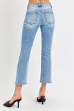 RISEN Full Size Low Rise Crop Slim Straight Jeans - Trendsi - Flyclothing LLC