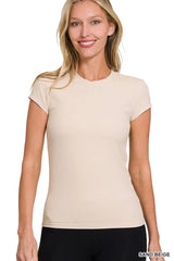 Zenana Interlock Short Sleeve Top - Trendsi - Flyclothing LLC