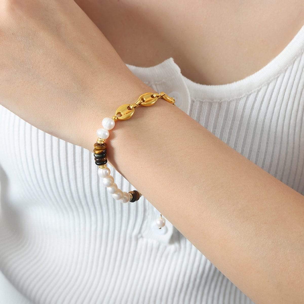 18K Gold-Plated Titanium Steel Bracelet - Trendsi - Flyclothing LLC